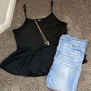 Black Skirt Top